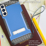 Tri-Shield Rugged Case Stand + Belt Clip Holster + Strap for Galaxy S22 Plus 5G