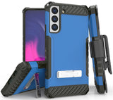 Tri-Shield Rugged Case Stand + Belt Clip Holster + Strap for Galaxy S22 Plus 5G