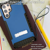 Tri-Shield Rugged Case Stand + Belt Clip Holster + Strap for Galaxy S22 Ultra 5G
