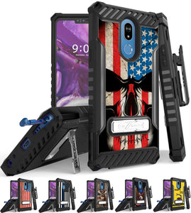 Rugged Case + Belt Clip Combo for LG Stylo 5 - Patriotic Series