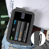 Black Leather Case with Belt Clip Screen Cover for Tandem t:Slim X2 Insulin Pump