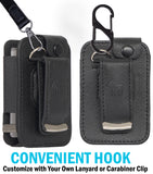 Black Leather Case with Belt Clip Screen Cover for Tandem t:Slim X2 Insulin Pump