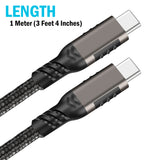 USB-C / TYPE-C Rugged Braided Charge/Sync Cable for Phone - 1 Meter (3.2 feet)