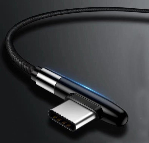 Black USB TYPE-C Charge Cable for ZTE Blade V10, Max 2s, Axon 9 Pro, ZMAX Pro