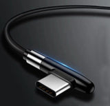 Black USB TYPE-C Charge Cable for ZTE Blade V10, Max 2s, Axon 9 Pro, ZMAX Pro