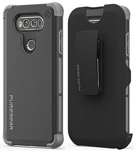 PUREGEAR BLACK DUALTEK EXTREME RUGGED CASE + BELT CLIP HIP HOLSTER FOR LG V20