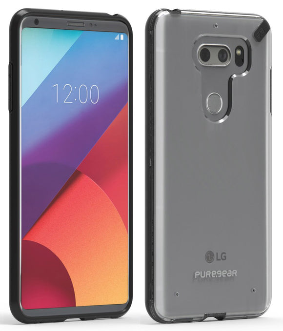 PureGear Black/Clear Slim Shell Case Hard Cover for LG V30/V30 Plus/V30s/V35