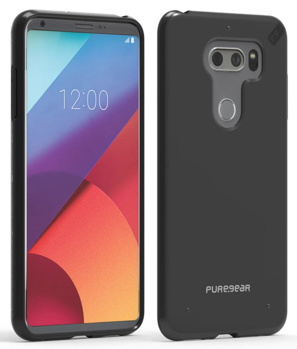 PureGear Jet Black Slim Shell Case Hard Cover for LG V30/V30 Plus/V30s/V35