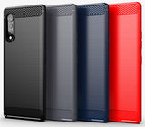 Matte Carbon Fiber TPU Gel Skin Case Slim Cover for LG Velvet Phone LM-G900M