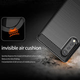 Matte Carbon Fiber TPU Gel Skin Case Slim Cover for LG Velvet Phone LM-G900M