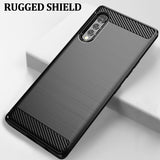 Matte Carbon Fiber TPU Gel Skin Case Slim Cover for LG Velvet Phone LM-G900M