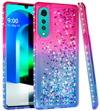 Liquid Sand Sparkling Glitter Waterfall Case Cover for LG Velvet Phone LM-G900M