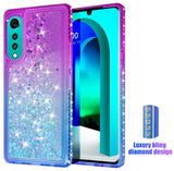 Liquid Sand Sparkling Glitter Waterfall Case Cover for LG Velvet Phone LM-G900M