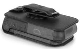 Black Leather Case with Belt Clip Screen Cover for Sonim XP3 Plus 5G Phone X320