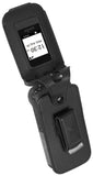 Black Leather Case with Belt Clip Screen Cover for Sonim XP3 Plus 5G Phone X320