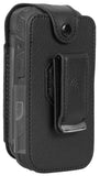 Black Leather Case with Belt Clip Screen Cover for Sonim XP3 Plus 5G Phone X320