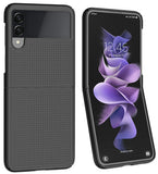 Grid Textured Hard Case Slim Phone Cover for Samsung Galaxy Z Flip 3 5G Flip3