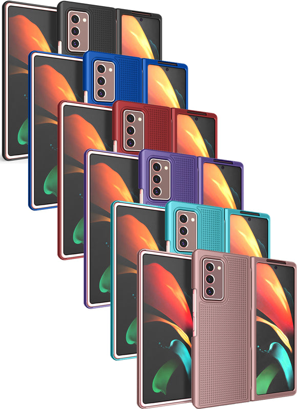 Grid Textured Hard Case Slim Protector Cover for Samsung Galaxy Z Fold 2 5G