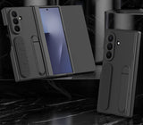 Screen Protect Case for Samsung Galaxy Z TriFold, w/ Stand and Hand Strap, Black