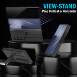 Screen Protect Case for Samsung Galaxy Z TriFold, w/ Stand and Hand Strap, Black