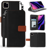 Durable Wallet Case Credit Card Slot Cover + Wrist Strap for iPhone 11 Pro Max