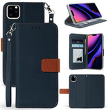 Durable Wallet Case Credit Card Slot Cover + Wrist Strap for Apple iPhone 11 Pro