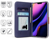 Durable Wallet Case Credit Card Slot Cover + Wrist Strap for Apple iPhone 11 Pro