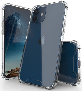 AquaFlex Transparent Anti-Shock Clear Case Slim Cover for Apple iPhone 12 Mini