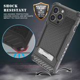 Tri-Shield Rugged Case Stand + Belt Clip Holster + Strap for iPhone 13 Pro Max