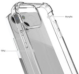 AquaFlex Transparent Anti-Shock Clear Phone Case Slim Cover for iPhone 13 Mini