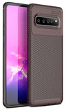 Carbon Fiber Flex TPU Gel Skin Case Slim Cover for Samsung Galaxy S10 5G SM-G977