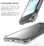 AQUAFLEX ANTI-SHOCK BUMPER CASE COVER CLEAR HARD BACK FOR APPLE iPHONE 7/8 PLUS