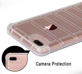 Clear Airbag Cushion TPU Flexible Grip Skin Case Cover for iPhone 8 Plus, 7+ 8+