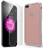 Rose Gold GlassBak 360 Case + Tempered Glass for iPhone 8 Plus/7 Plus/6 Plus