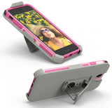 PureGear Pink Dualtek Case Belt Clip Tempered Glass for iPhone 7 Plus, 8 Plus