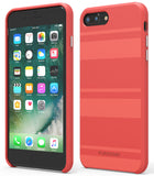 PureGear Deep Coral SOFT-TEK Case Tempered Glass for iPhone 8 Plus/7 Plus/6 Plus