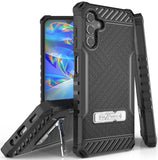 Rugged Anti-Shock Case Cover Metal Kickstand and Strap for Galaxy A13 5G Phone