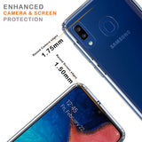 AquaFlex Transparent TPU Anti-Shock Clear Case Slim Cover for Samsung Galaxy A20