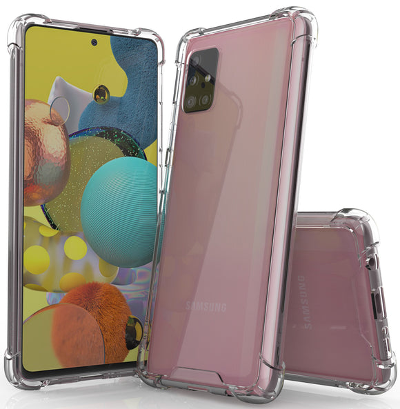 AquaFlex Transparent Anti-Shock Clear Case Slim Cover for Samsung Galaxy A51