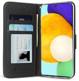 Durable Wallet Case Credit Card Slot Cover Wrist Strap for Samsung Galaxy A52 5G