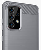Matte Carbon Fiber TPU Gel Skin Case Cover for Samsung Galaxy A52 5G Phone