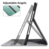 Leather Case Cover Stand with Card Slot for Apple iPad 9.7 2017/2018, Air, Air-2