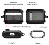 Secure Click Case Rugged Protective Cover Carabiner Clip for Apple Airpods Pro