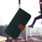 Durable Wallet Case Credit Card Slot Cover Wrist Strap for Apple iPhone 12 Mini