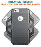 BLACK CASE COVER + ARMBAND STRAP COMBO ROTATING/REFLECTIVE FOR iPHONE 6/6s PLUS