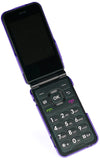 Grid Texture Case Slim Hard Cover for Cingular Flip IV 4 Phone, Cricket Debut