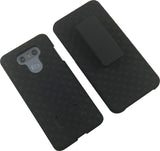 Verizon OEM Original Black Case Holster Clip + PureGear Tempered Glass for LG G6