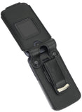 Leather Case Screen Cover Belt Clip for Alcatel Go Flip 4, TCL FLIP Pro Classic