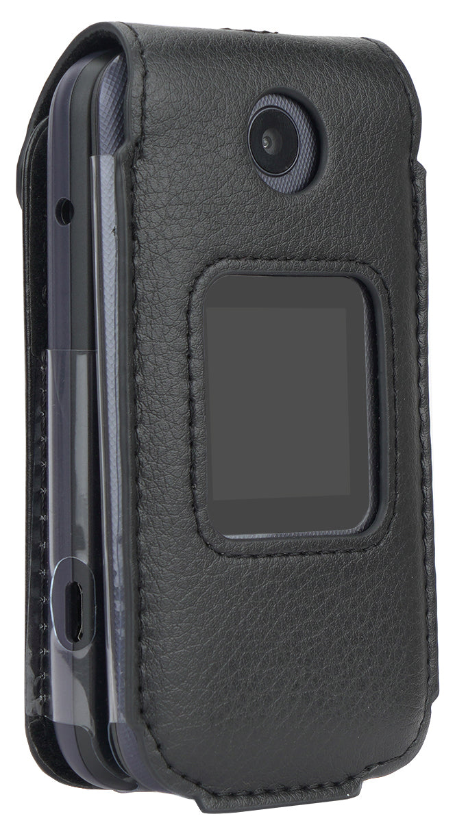 Universal Flip Phone Case, BELTRON Leather Vertical Pouch for TCL Flip Pro, Alcatel Go Flip 4, Go Flip V, MyFlip, Cingular Flip 2, Nokia 2720v with B
