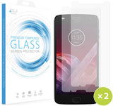 2X Hard Tempered Glass 9H Clear Screen Protector for Motorola Moto G6 Play/Forge
